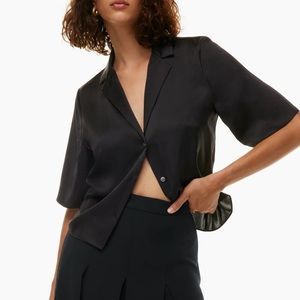 Aritzia Wilfred Beso Satin Shirt